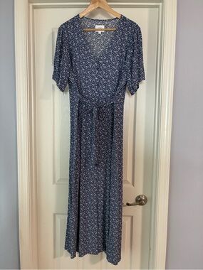 bohme French Blue Floral Maxi Dress